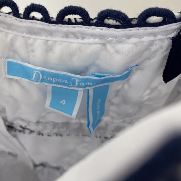 Draper James Navy and White Floral Lace Midi Dress Size: 4 - Picture 6 of 7